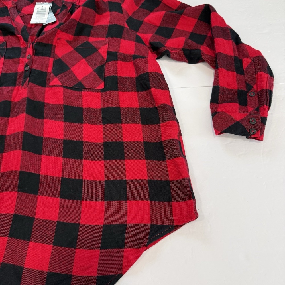 NWT Torrid Harper Buffalo Plaid Soft Flannel Pullover Tunic Shirt Size 1X - Picture 8 of 12